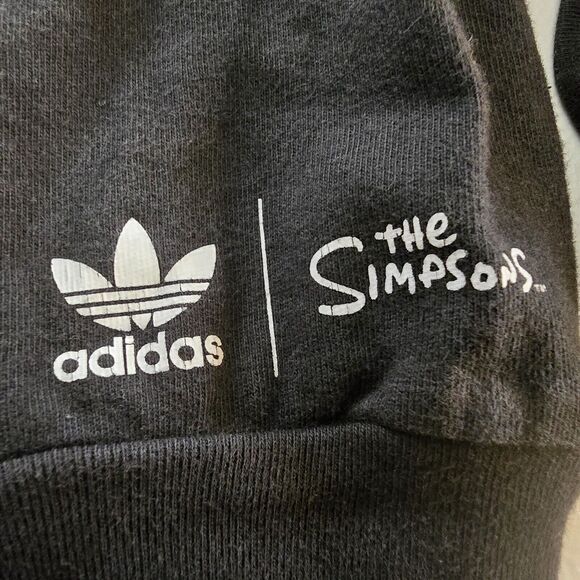 Adidas Tee Men’s Medium The Simpsons Krusty Burger Black Long Sleeve - Picture 6 of 15